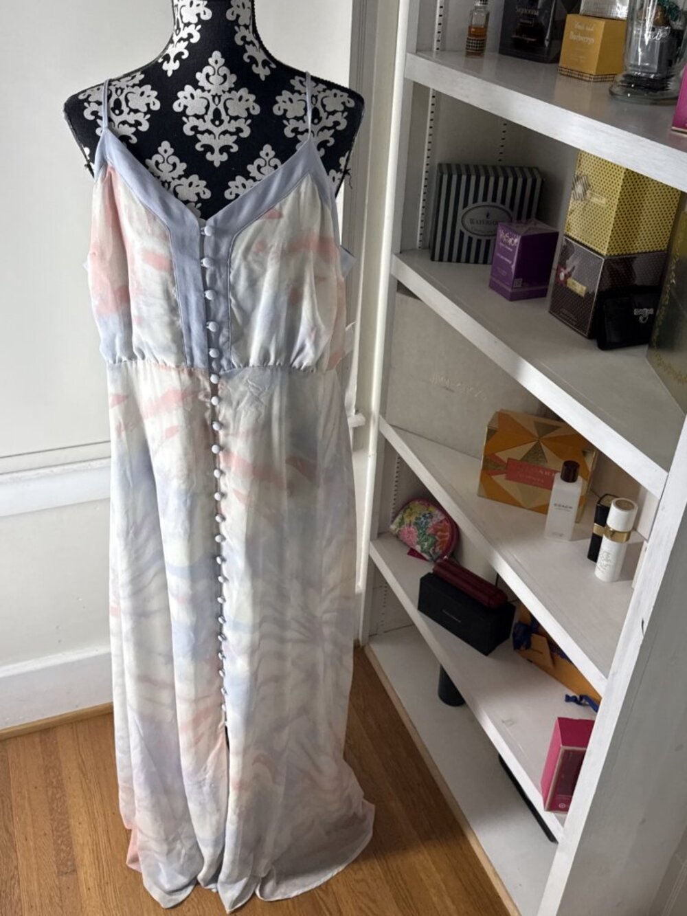NWT Modcloth Women’s Multicolor Dress Lined Button Sz 18 Romantic Boho-Chic